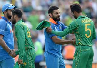 Virat Kohli congratulates Mohammed Amir after... Virat Kohli congratulates Mohammed Amir after...