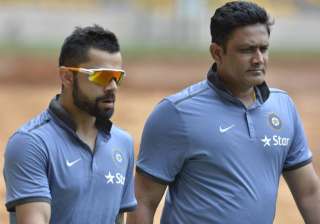 A file image of Anil Kumble and Virat Kohli. -... A file image of Anil Kumble and Virat Kohli. -...