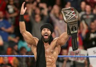 A file image of current WWE champions Jinder... A file image of current WWE champions Jinder...