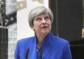 Theresa May speaks to the media outside 10... Theresa May speaks to the media outside 10...