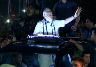 PM Modi roadshow in Rajkot - India TV PM Modi roadshow in Rajkot - India TV