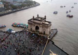 Ariel view of Gateway of India as monsoon start... Ariel view of Gateway of India as monsoon start...