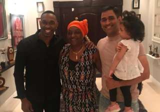 Dwayne Bravo with former Indian skipper MS Dhoni... Dwayne Bravo with former Indian skipper MS Dhoni...