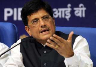 File pic of Union minister Piyush Goyal - India... File pic of Union minister Piyush Goyal - India...