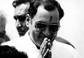 File pic of former Prime Minister Rajiv Gandhi -... File pic of former Prime Minister Rajiv Gandhi -...