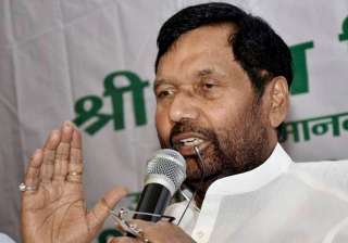 File pic of Union minister Ram Vilas Paswan -... File pic of Union minister Ram Vilas Paswan -...