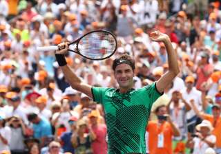 Roger Federer of Switzerland celebrates match... Roger Federer of Switzerland celebrates match...