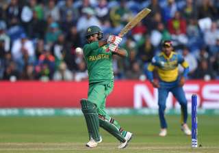 Sarfraz Ahmed plays a shot against Sri Lanka. -... Sarfraz Ahmed plays a shot against Sri Lanka. -...