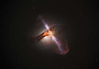 Astronomers discover orbiting supermassive black... Astronomers discover orbiting supermassive black...