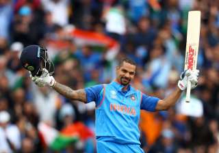 Shikhar Dhawan of India celebrates his century... Shikhar Dhawan of India celebrates his century...