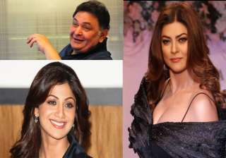 shilpa shetty, rishi kapoor, sushmita sen shilpa shetty, rishi kapoor, sushmita sen