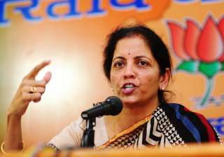File pic of BJP leader and Union minister Nirmala... File pic of BJP leader and Union minister Nirmala...