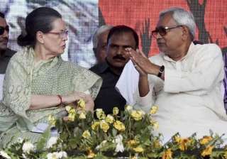 File pic of Sonia Gandhi and Nitish Kumar -... File pic of Sonia Gandhi and Nitish Kumar -...