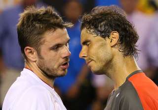 Stanislas Wawrinka of Switzerland and Rafael... Stanislas Wawrinka of Switzerland and Rafael...