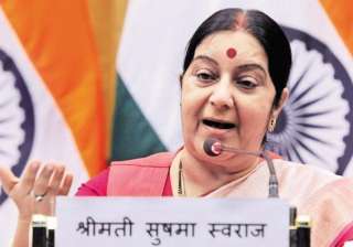 File pic of Union minister Sushma Swaraj - India... File pic of Union minister Sushma Swaraj - India...