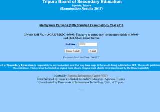 Tripura Board Declares Class 10th Results - India... Tripura Board Declares Class 10th Results - India...