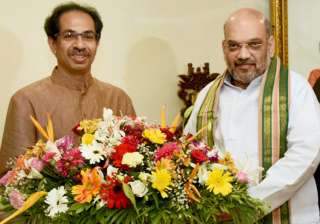 File pic - Amit Shah meets Shiv Sena supremo... File pic - Amit Shah meets Shiv Sena supremo...