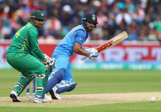 Virat Kohli of India plays a shot behind point -... Virat Kohli of India plays a shot behind point -...