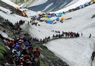 Around 80,000 pilgrims perform Amarnath Yatra in... Around 80,000 pilgrims perform Amarnath Yatra in...