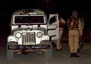 Security personnel after militants opened fire on... Security personnel after militants opened fire on...