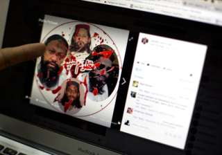 Social media rights activist points to a Facebook... Social media rights activist points to a Facebook...