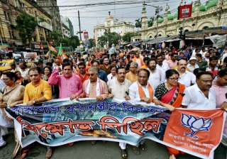 BJP leaders participate in a rally 'March to... BJP leaders participate in a rally 'March to...