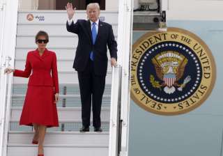 Donald Trump and FirstLady Melania arrive at Orly... Donald Trump and FirstLady Melania arrive at Orly...