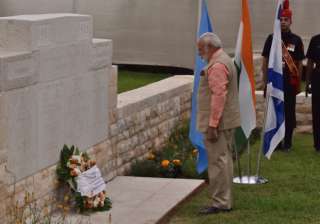 PM Modi visits Haifa, pays homage to Indian World... PM Modi visits Haifa, pays homage to Indian World...