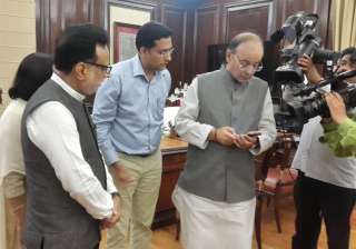 Arun Jaitley launches app to help users verify... Arun Jaitley launches app to help users verify...