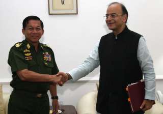 Myanmar military chief calls on Arun Jaitley -... Myanmar military chief calls on Arun Jaitley -...