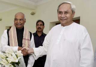 Naveen Patnaik greets Ram Nath Kovind at a... Naveen Patnaik greets Ram Nath Kovind at a...
