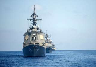 Ships of Indian, Japanese, US Navies sail... Ships of Indian, Japanese, US Navies sail...