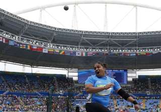 Manpreet Kaur of India competes in the Women's... Manpreet Kaur of India competes in the Women's...