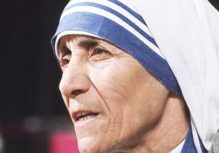 mother teresa blue border sari - India TV mother teresa blue border sari - India TV