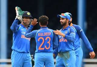 Kuldeep Yadav celebrates one of his dismissals. -... Kuldeep Yadav celebrates one of his dismissals. -...