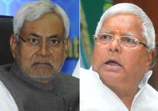 File pic of Nitish Kumar and Lalu Prasad Yadav -... File pic of Nitish Kumar and Lalu Prasad Yadav -...