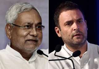 File pic of Nitish Kumar and Rahul Gandhi - India... File pic of Nitish Kumar and Rahul Gandhi - India...