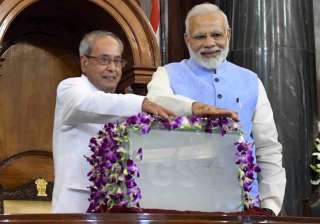 President Mukherjee and PM Modi launch landmark... President Mukherjee and PM Modi launch landmark...
