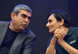 Sikka with CFO MD Ranganath at Infosys... Sikka with CFO MD Ranganath at Infosys...