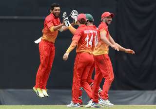 Sikandar Raza celebrates a wicket. - India TV Sikandar Raza celebrates a wicket. - India TV