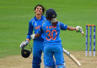 Smriti Mandhana celebrates her century against... Smriti Mandhana celebrates her century against...