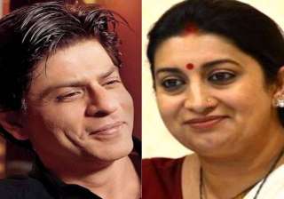 Shah Rukh Khan and Smriti Irani Shah Rukh Khan and Smriti Irani
