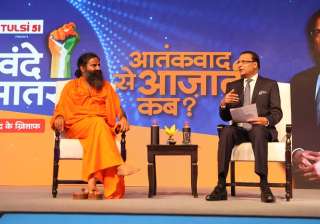 Swami Ramdev at India TV conclave Vande Mataram -... Swami Ramdev at India TV conclave Vande Mataram -...