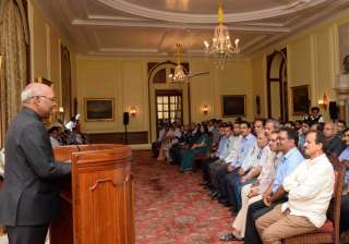 President Kovind meets the officers and staff of... President Kovind meets the officers and staff of...