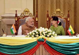 Modi with Suu Kyi Modi with Suu Kyi