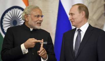 Narendra Modi with Vladimir Putin Narendra Modi with Vladimir Putin
