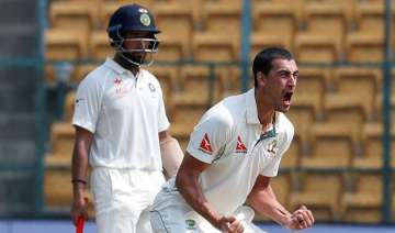 Injured Australian spearhead Mitchell Starc -... Injured Australian spearhead Mitchell Starc -...
