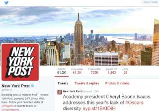 twitter accounts of new york post and news agency... twitter accounts of new york post and news agency...