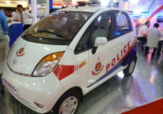 tata nano and aria unveiled as delhi police vans... tata nano and aria unveiled as delhi police vans...