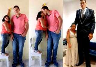 love story of a tall man and a very short lady -... love story of a tall man and a very short lady -...